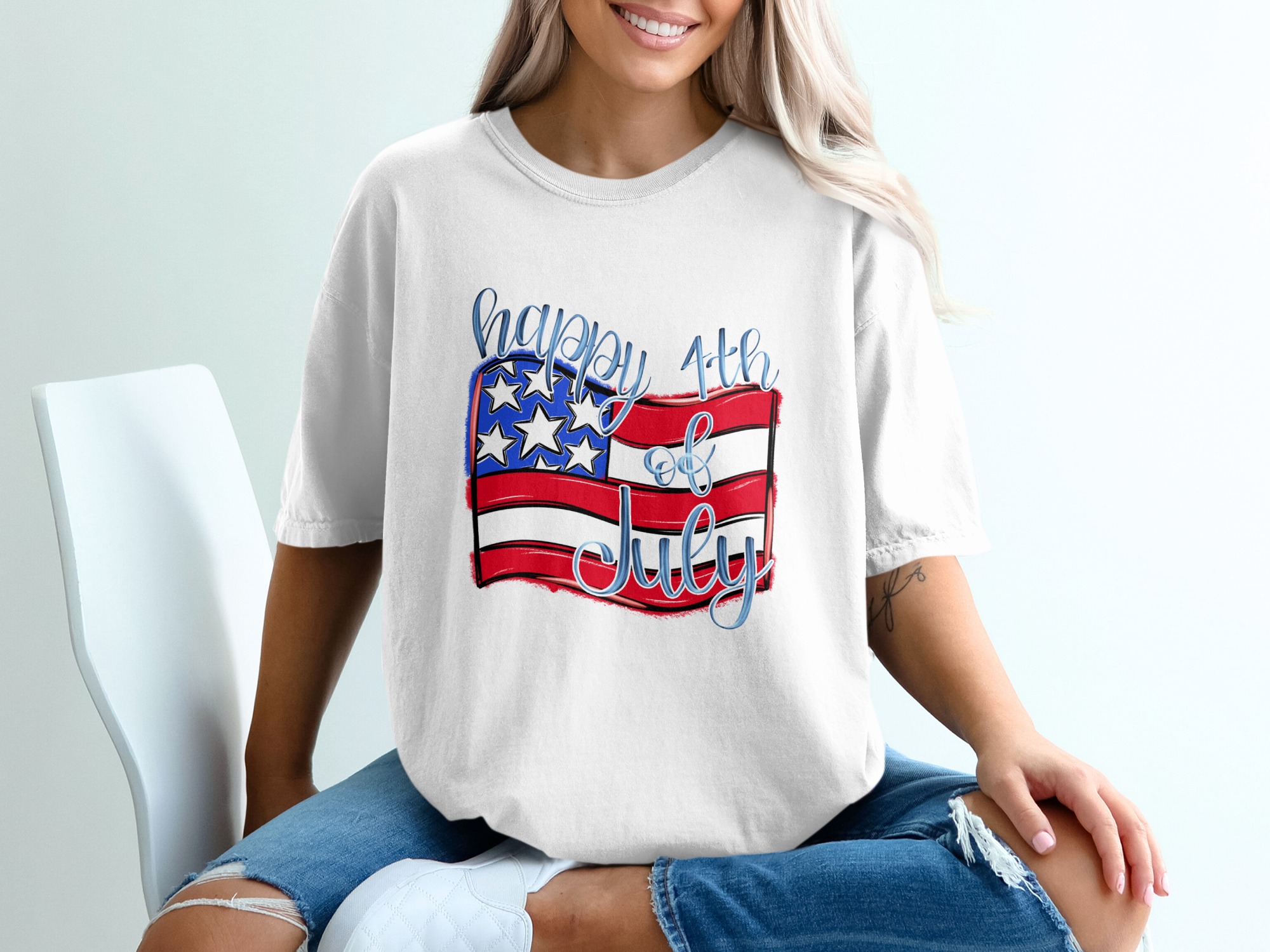 Happy 4th of July T-Shirt, Patriotic Tee, USA Flag Shirt, Independence Day Gift, American Pride, Celebration, Holiday Apparel