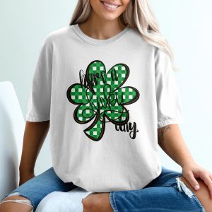 St Patricks Day T-Shirt, Have A Lucky Day Shirt, Clover Shirt, Green Plaid Tee, Irish Shirt, St Patty's Day Shirt, Womens St Patricks Tee