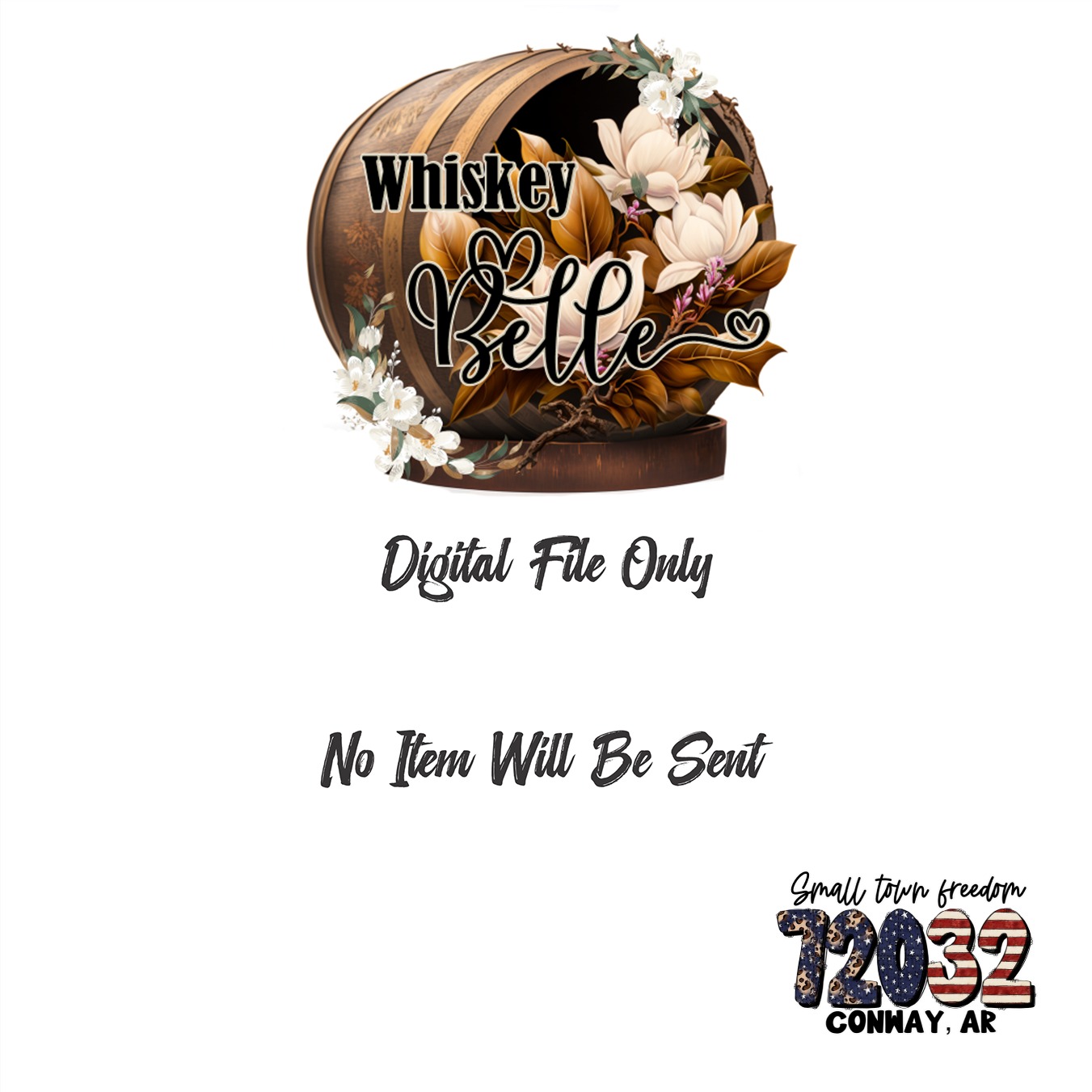 Small Town Freedom, 72032 Conway AR Digital Download, Sublimation PNG DTF, American Flag, Leopard, Patriotic, Instant Download - Image 3