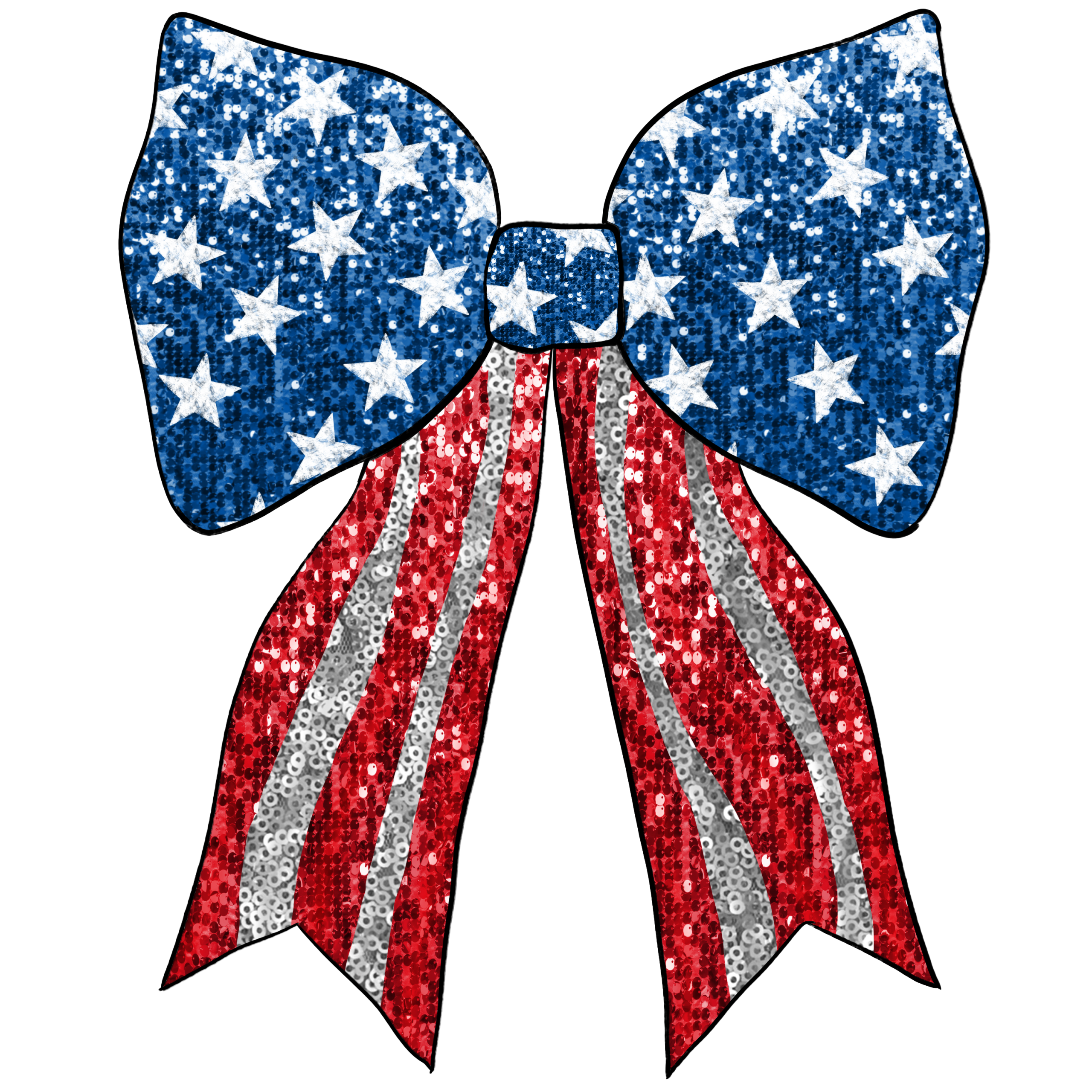 Patriotic Bow Digital Download, USA Sublimation PNG DTF, American Flag Bow, 4th of July, Stars Stripes, Digital File, Printable Design - Image 2