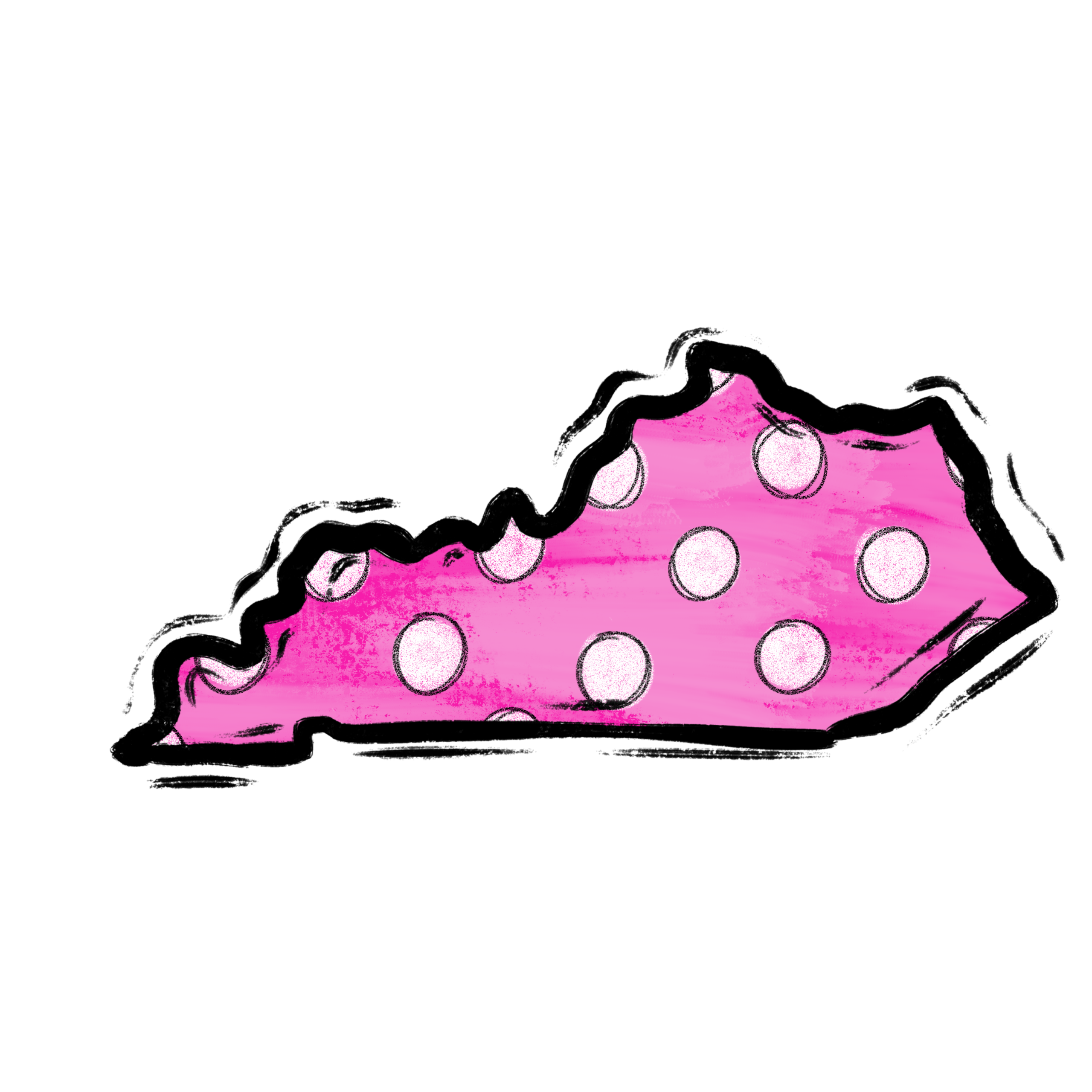 Kentucky State Map, Digital Download Sublimation, Polka Dot PNG, DTF, Kentucky Pride, Cute Kentucky Outline, State Love, Kentucky Gift - Image 2