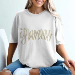 Grammy T-Shirt, Mothers Day Gift, New Grammy, Glitter Grammy Tee, Gift for Grammy, Grandma Shirt, Grammy Birthday Gift, Mom Tee, Family