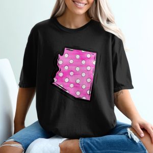 Arizona State Digital Download, Sublimation PNG DTF, Pink Polka Dot Map Design, Trendy Graphic, DIY Shirt Design, Printable Art