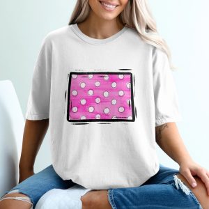 Polka Dot Pink T-Shirt, Trendy Minimalist Tee, Fun Graphic Top, Aesthetic Clothing, Cute Casual Shirt, Unique Gift for Her, Women's T-Shirt