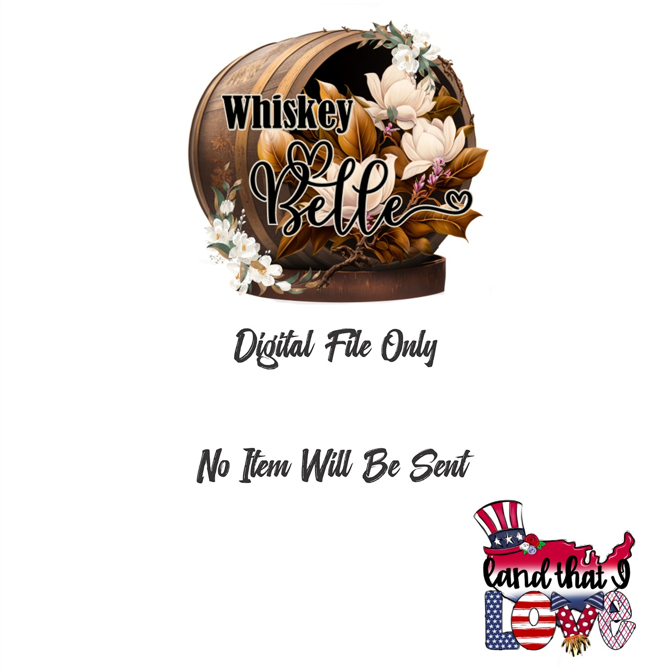 Land that I Love Digital Download, Sublimation PNG, DTF Print, Patriotic Design, 4th of July Clipart, USA Map, Uncle Sam Hat - Image 3