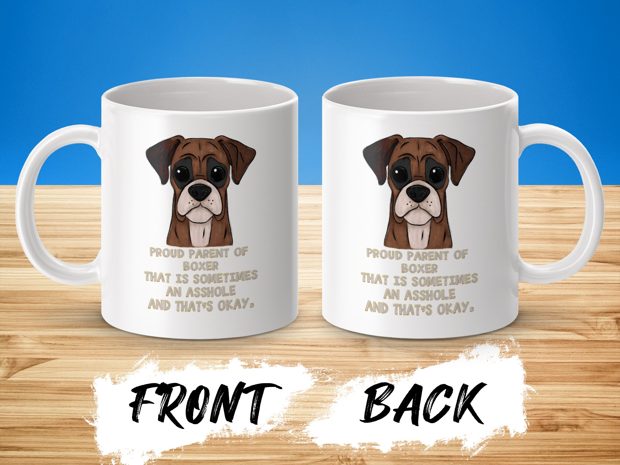Proud Boxer Parent Mug, Funny Dog Owner Gift, Novelty Coffee Mug for Boxer Lovers, Cute Boxer Mug, Dog Mom Mug, Boxer Dad Mug - Image 2