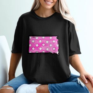 South Dakota PNG, Digital Download, Sublimation Design, DTF, Pink Polka Dot State Outline, State Pride, Graphic Tee Design, Cricut