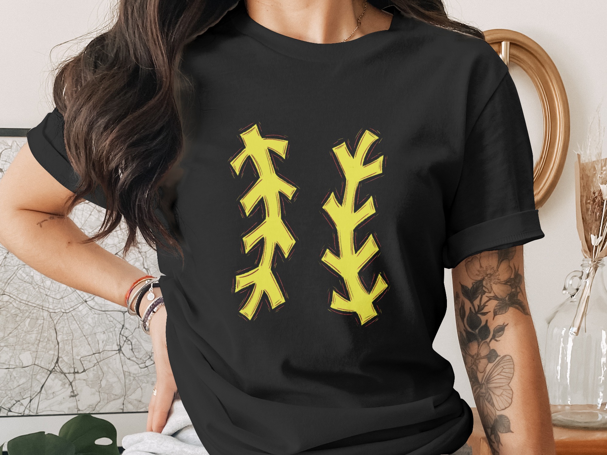 Abstract Arrows Design Digital Download, Sublimation PNG DTF, Unique Yellow Shapes, Trendy Graphic, Printable Art, DIY Projects - Image 2