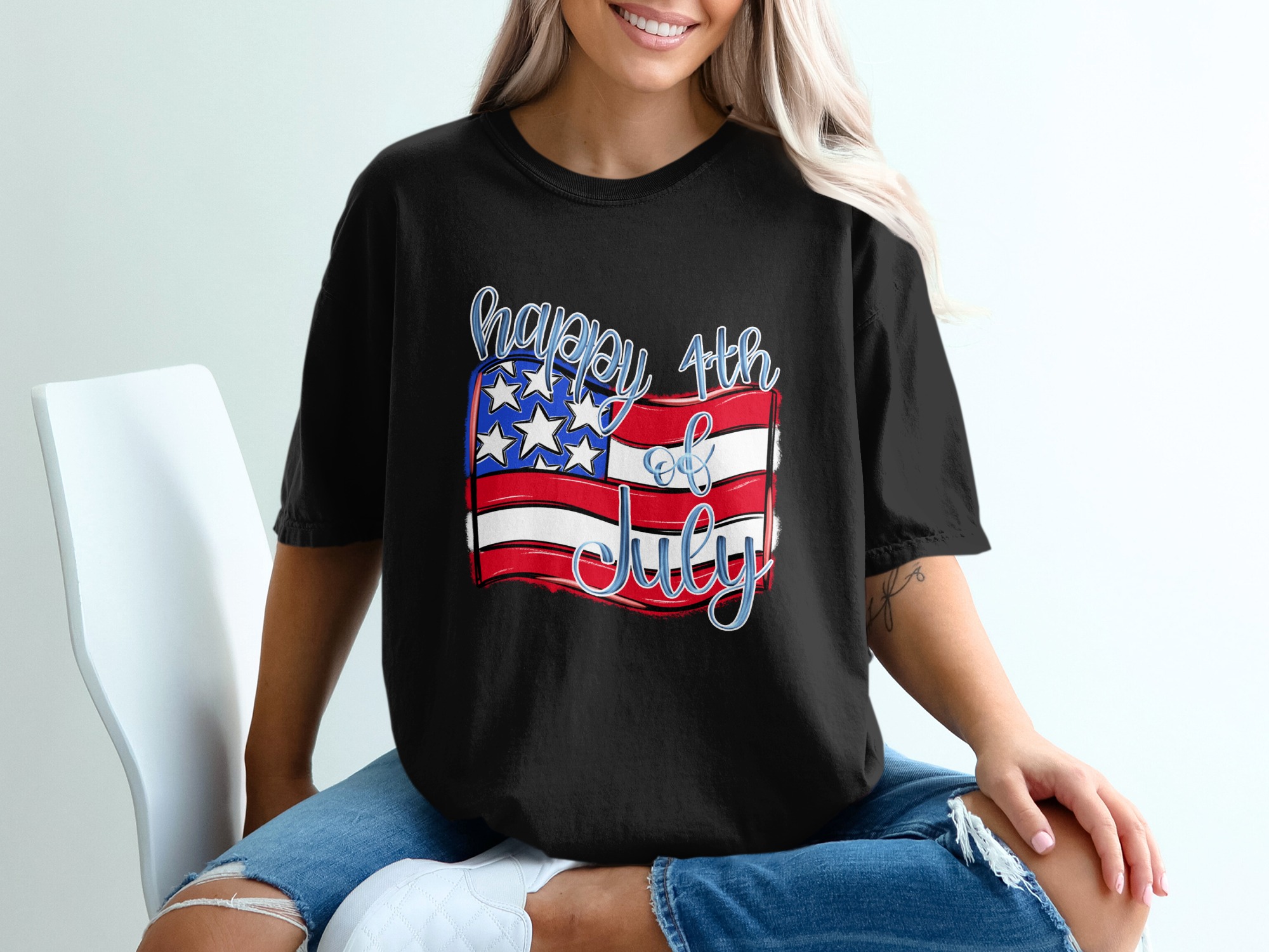 Happy 4th of July T-Shirt, Patriotic Tee, USA Flag Shirt, Independence Day Gift, American Pride, Celebration, Holiday Apparel - Image 2