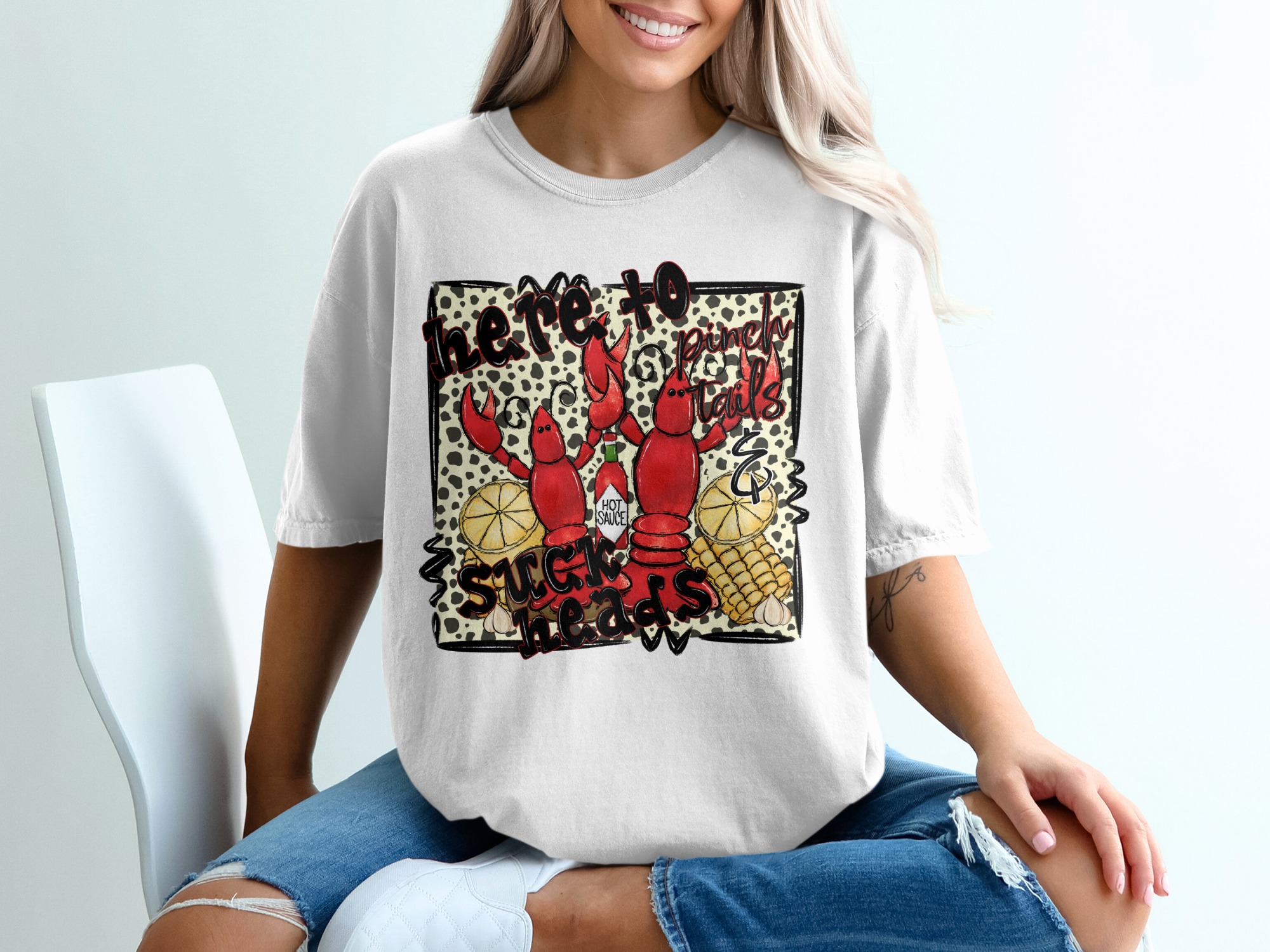 Crawfish T-Shirt, Funny Louisiana Tee, Here to Pinch Tails, Suck Heads, Cajun T-Shirt, Seafood Shirt, Crawfish Boil T-Shirt, Party Shirt