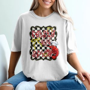 Feisty All Spicy T-Shirt, Chef Lobster Tee, Food Lover Gift, Fun Apparel, Cute Graphic Tee, Trendy Shirt, Gift for Cook, Crawfish T-Shirt