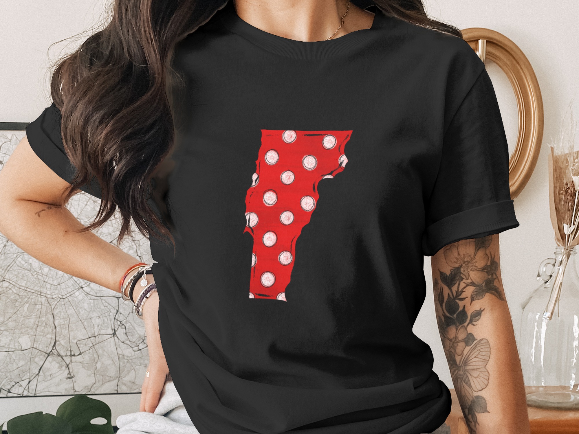 Vermont Polka Dot Map Digital Download, Sublimation png, dtf File, vt State Pride, Vermont Lover, usa State Illustration, Vermont Souvenir - Image 2