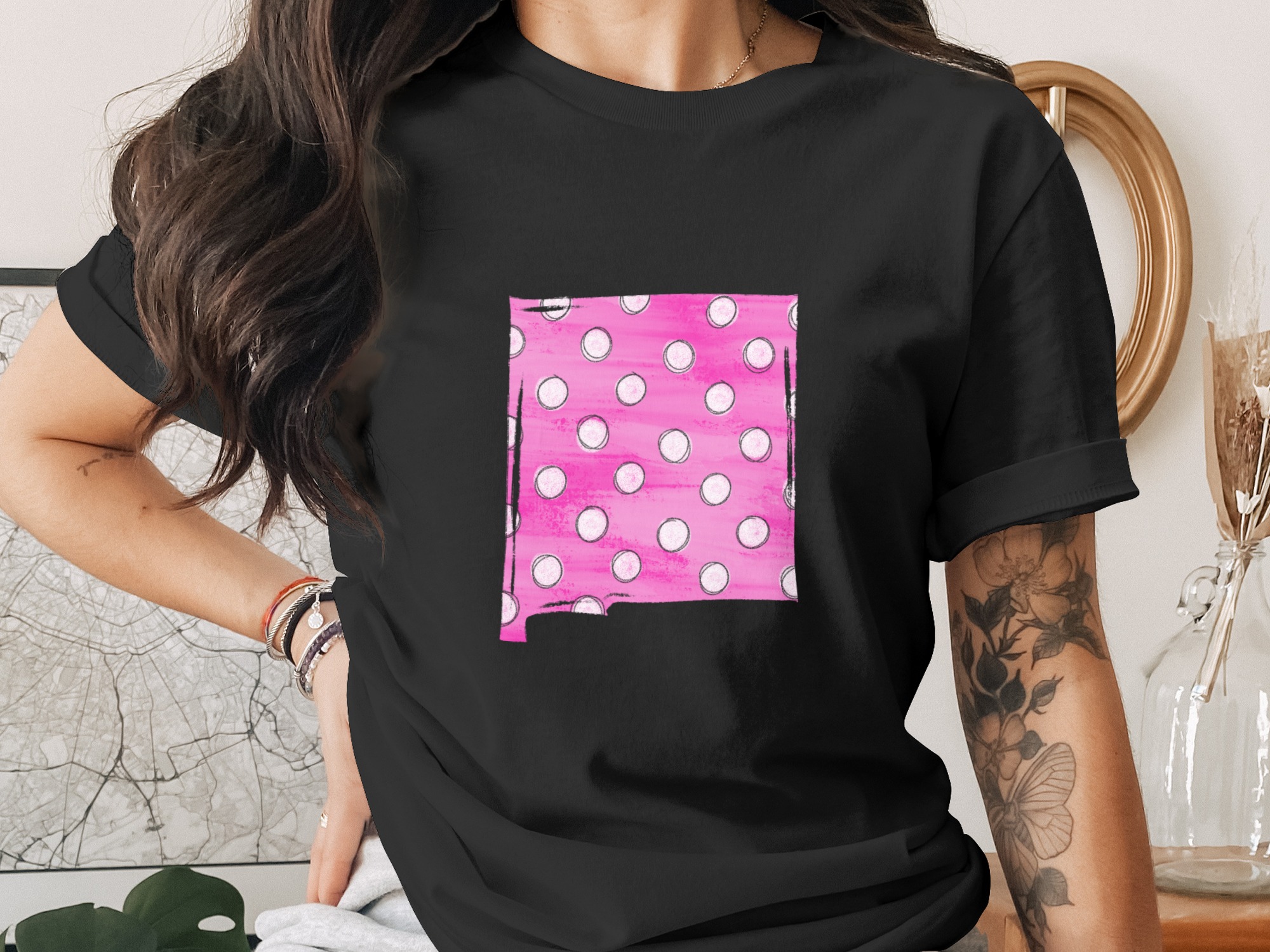 Pink Polka Dot Digital Download, Sublimation Design, DTF PNG, Circle Pattern, Trendy Graphic, Commercial Use - Image 3
