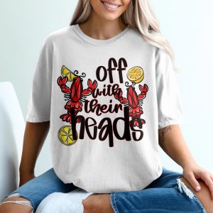Off With Their Heads T-Shirt, Funny Lobster Tee, Seafood Lover Gift, Sarcastic Humor Shirt, Foodie Apparel, Cartoon Crustacean Tee
