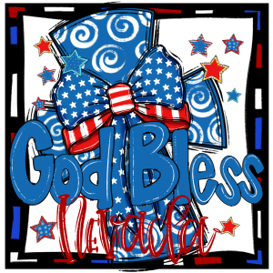 God Bless America Digital Download, Sublimation Design, Patriotic PNG, 4th of July Print, USA Flag Graphic, DTF Transfer, Patriotic Design