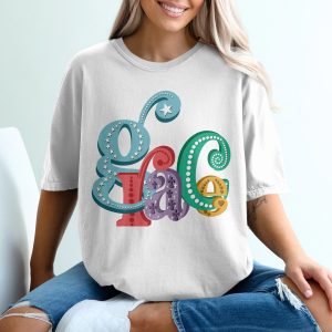 Eac T-Shirt, Fun Colorful Lettering Tee, Unique Design, Modern Graphic T Shirt, Trendy Shirt, Everyday Wear Top, Cool Art Shirt