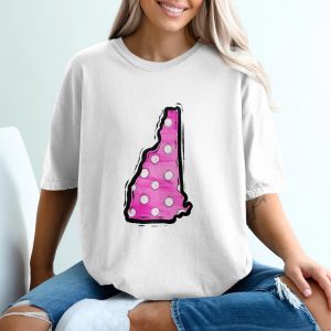 New Hampshire T-Shirt, NH State Pride, Polka Dot Design, Home State Tee, Gift for New Hampshirite, Souvenir Shirt, New England Style