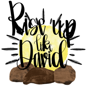 Rise Up Like David Digital Download, Christian Sublimation PNG, DTF Ready Design, Religious Wall Art, Inspiring Bible Verse Art