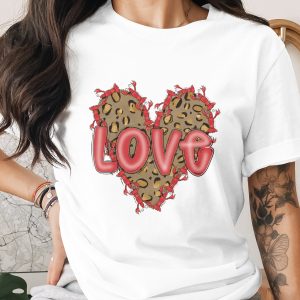Love Crawfish Leopard Digital Download, Sublimation Design PNG, DTF Transfer, Valentine Image, Heart Crawfish, Leopard Animal Print