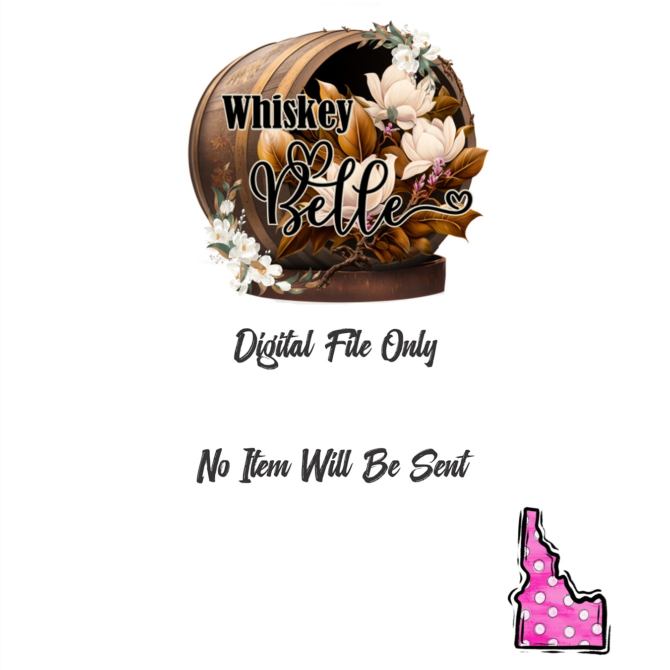 Idaho State Digital Download, Sublimation Design, DTF Ready PNG, Pink Polka Dot Outline, Trendy DIY Project, Cricut Silhouette Print - Image 4