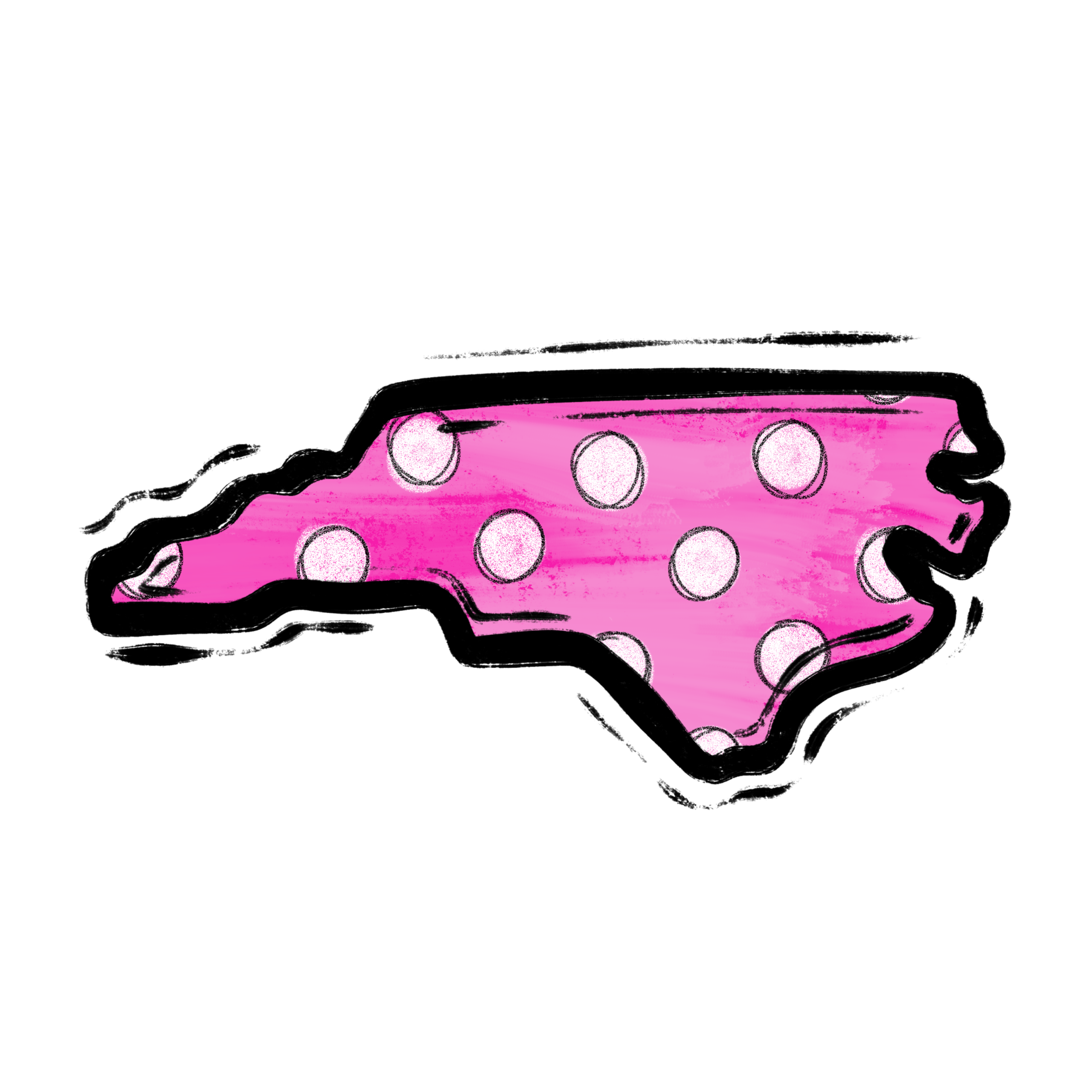 North Carolina State, Pink Polka Dot, Digital Download, Sublimation Design, DTF, PNG, Printable Art, Instant Download, NC State Pride - Image 2