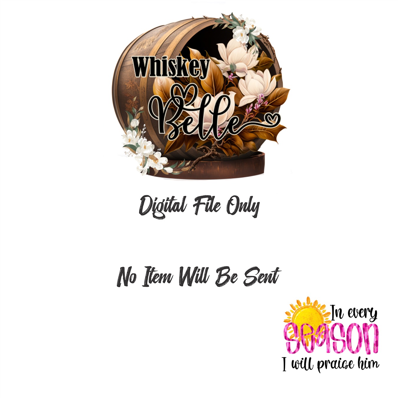 In Every Season Digital Download, Sublimation PNG, DTF Transfers, Faith Based Design, Sun Graphic, Christian Art, Religious Quote - Image 3