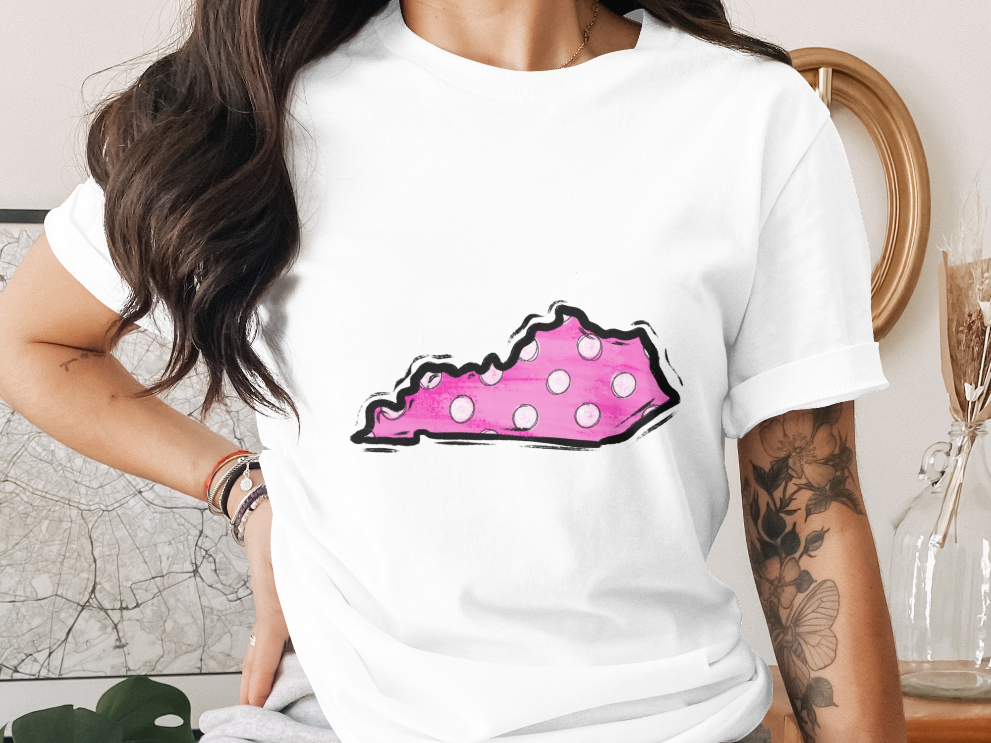 Kentucky State Map, Digital Download Sublimation, Polka Dot PNG, DTF, Kentucky Pride, Cute Kentucky Outline, State Love, Kentucky Gift