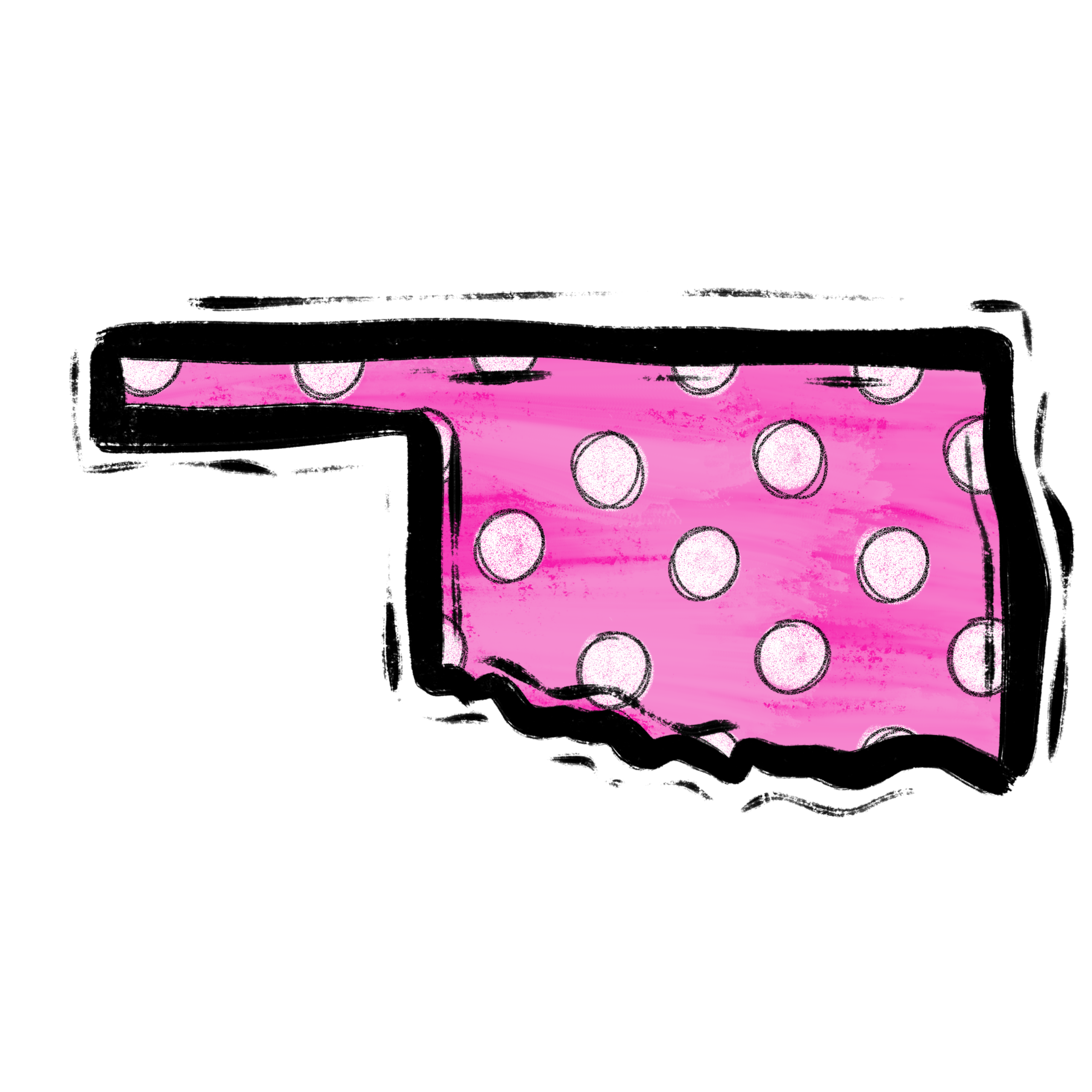 Oklahoma State Digital Download Sublimation, dtf, png, Pink Polka Dot Graphic, Instant Download, Shirt Design, Patriotic, usa, ok - Image 2