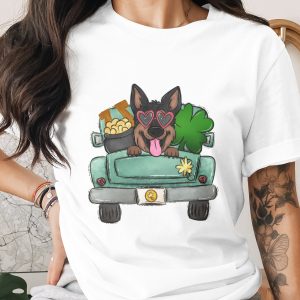 St Patricks Day Dog, Truck Digital Download Sublimation DTF PNG, Shamrock Clover, Leprechaun Gold, Lucky Irish, Heart Glasses, Cute Puppy