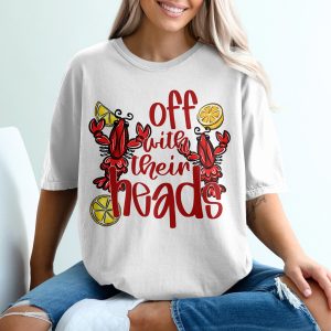 Off with Their Heads T-Shirt, Crawfish T-Shirt, Lemon T-Shirt, Funny Foodie Tee, Seafood Lover Gift, Louisiana Crawfish Tee