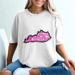 Kentucky T-Shirt, Pink State Tee, Polka Dot Kentucky, Home State Shirt, Gift Idea, Kentucky Pride, Kentucky Lover Tee, Souvenir Shirt