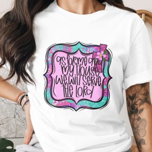 As For Me and My House Digital Download, Christian Sublimation PNG DTF, Religious Graphic Design, Faith Based Art, Printable Artwork