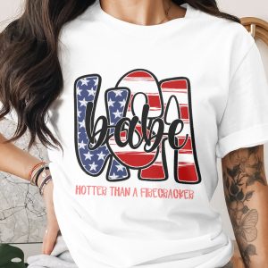 Usa Babe Digital Download, 4th July Sublimation png, Hotter Than Firecracker dtf, Patriotic Design, us Flag Image, Red White Blue