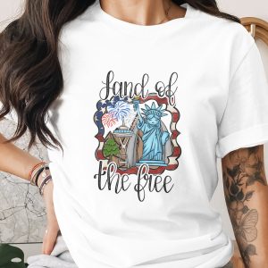 Land of the Free Digital Download, Patriotic Sublimation PNG, Statue of Liberty Art, USA Independence Day, DTF Design for Shirts