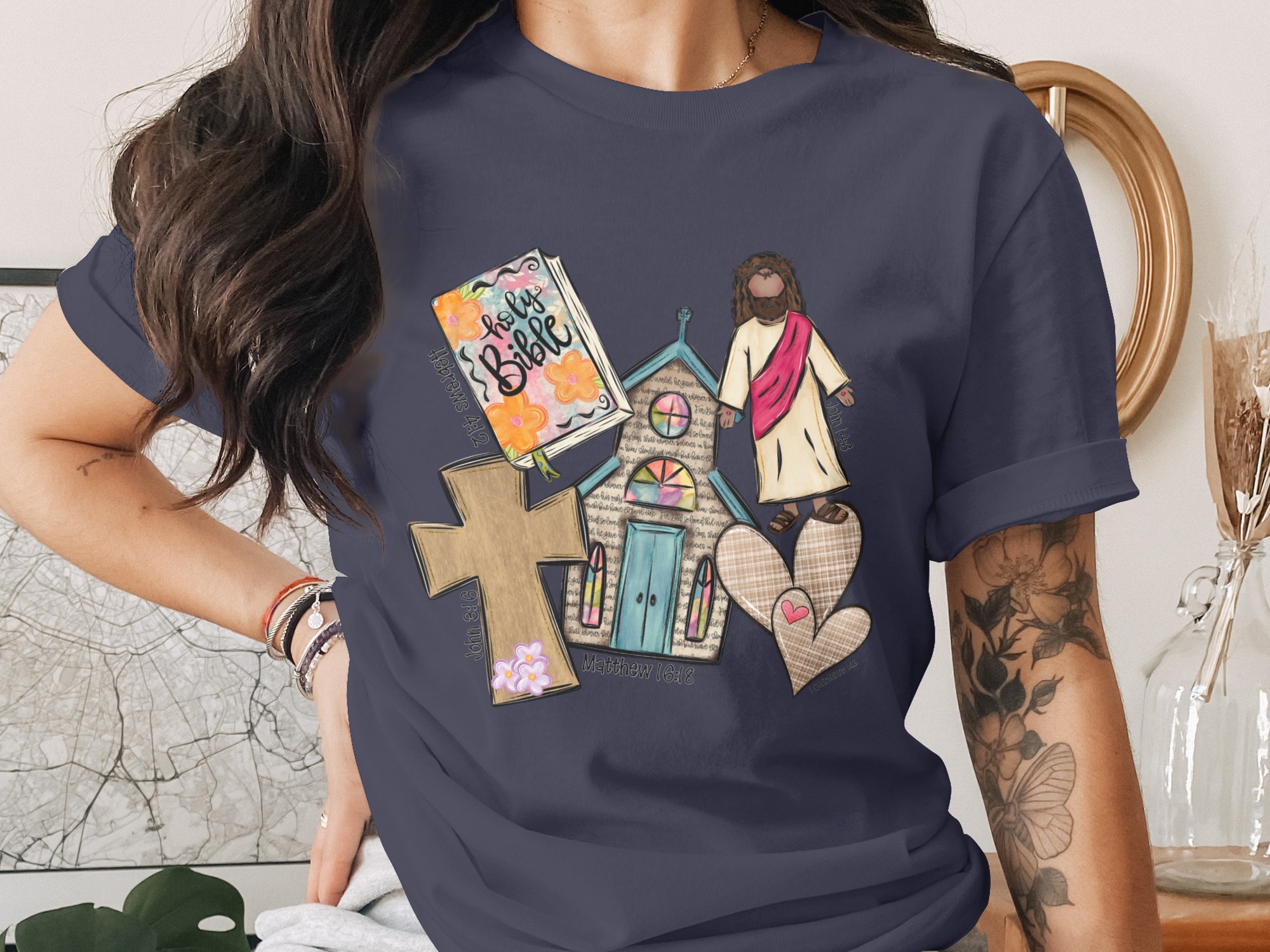 Christian Digital Download, Bible Sublimation PNG, Jesus DTF Design, Church Graphic, Religious Art, Scripture Verses Print, Faith Based - Image 2