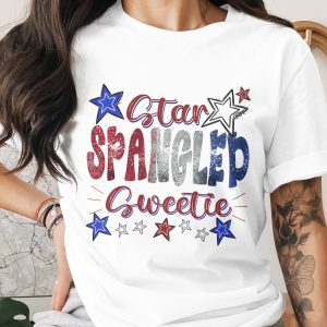 Star Spangled Sweetie Digital Download, Patriotic PNG, Sublimation Design, DTF File, USA Clipart, 4th of July, American Pride