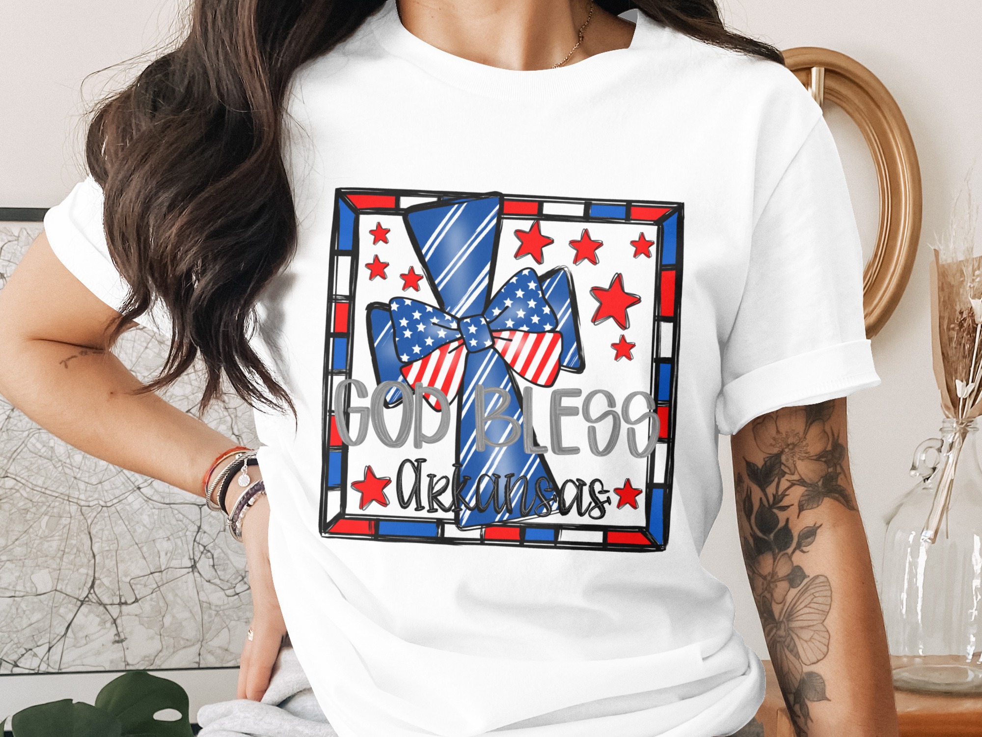 God Bless Arkansas Digital Download, Patriotic Sublimation Design, Arkansas Pride PNG, DTF Transfer, Arkansas Gift Idea, USA Design