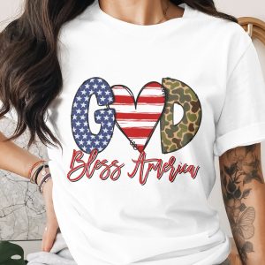 God Bless America Digital Download, Sublimation Design, Patriotic PNG, DTF Transfer, USA Patriotic Design, 4th July Patriotic Design