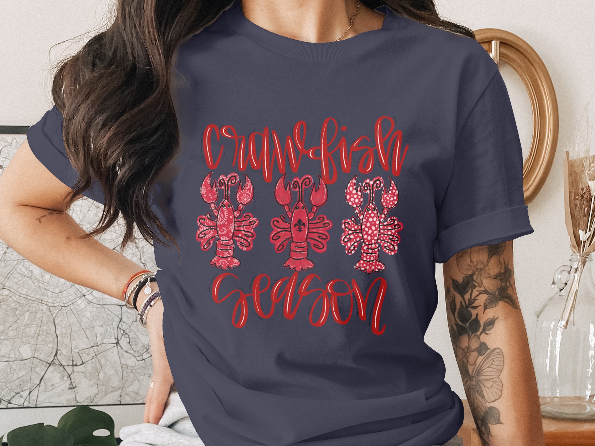Crawfish Season Digital Download Sublimation DTF PNG, Louisiana Crawfish, Southern Cuisine, Red Crayfish Art, Seafood Clipart, Cajun Food - Image 2