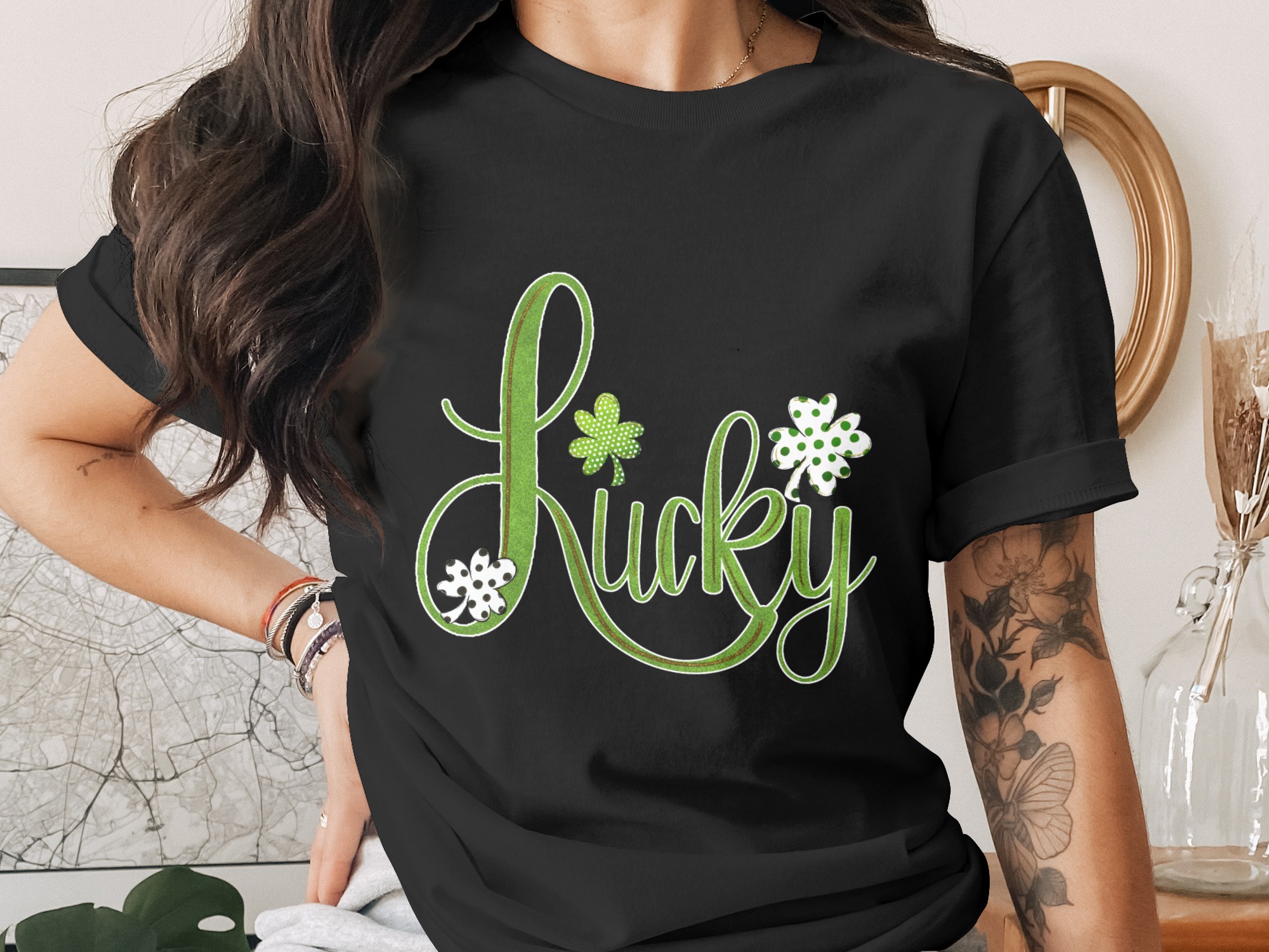 Lucky Clover Digital Download, St Patricks Day Sublimation, DTF PNG File, Irish Pride Design, Good Fortune Graphic, Celebration Artwork - Image 2