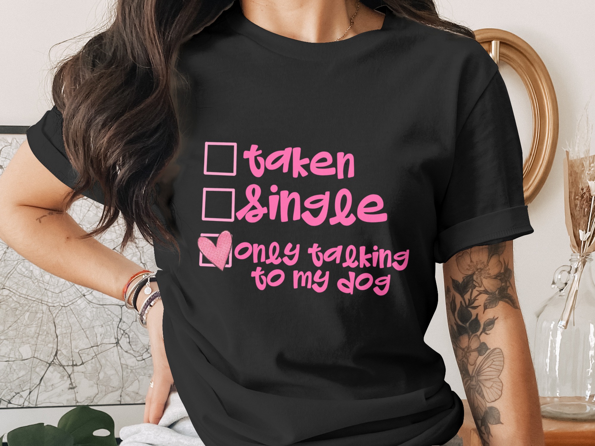 Taken Single Dog Lover Digital Download, Sublimation Design, Funny DTF PNG, Pet Humor, Dog Mom Gift, Relatable Quote, Dog Owner File - Image 2