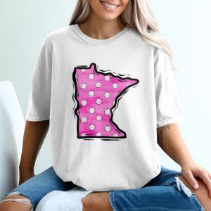 Minnesota State Pride Digital Download Sublimation DTF PNG, Pink Polka Dot MN Design, Cricut Ready File, Minnesota Gift, Crafting File
