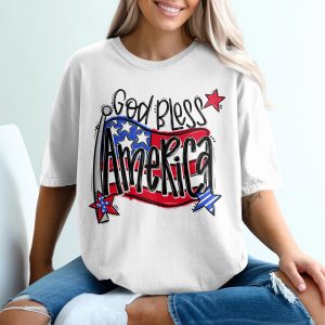 God Bless America T-Shirt, Patriotic Shirt, USA Flag, American Pride, Independence Day Tee, Fourth of July, Patriotic Gift, T-Shirt