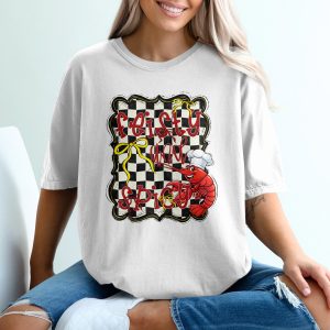 Feisty and Spicy T-Shirt, Crawfish Design, Chef Lobster Tee, Louisiana Style, Bold Graphic Shirt, Foodie Gift, Southern Charm Top