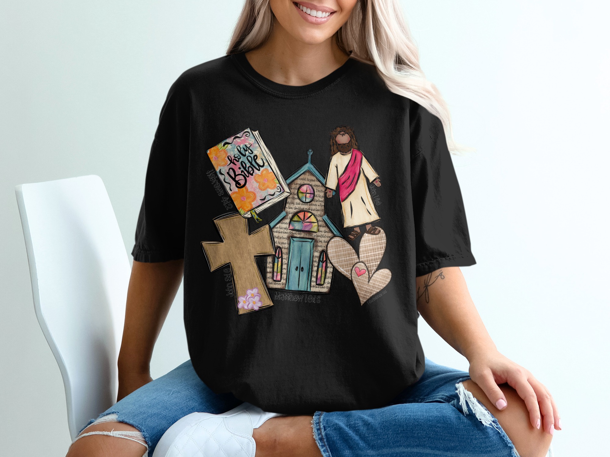 Christian T-Shirt, Religious Apparel, Bible Verse Shirt, Jesus Christ Tee, Church Design, Inspirational Gift, Faith Based Clothing - Image 2