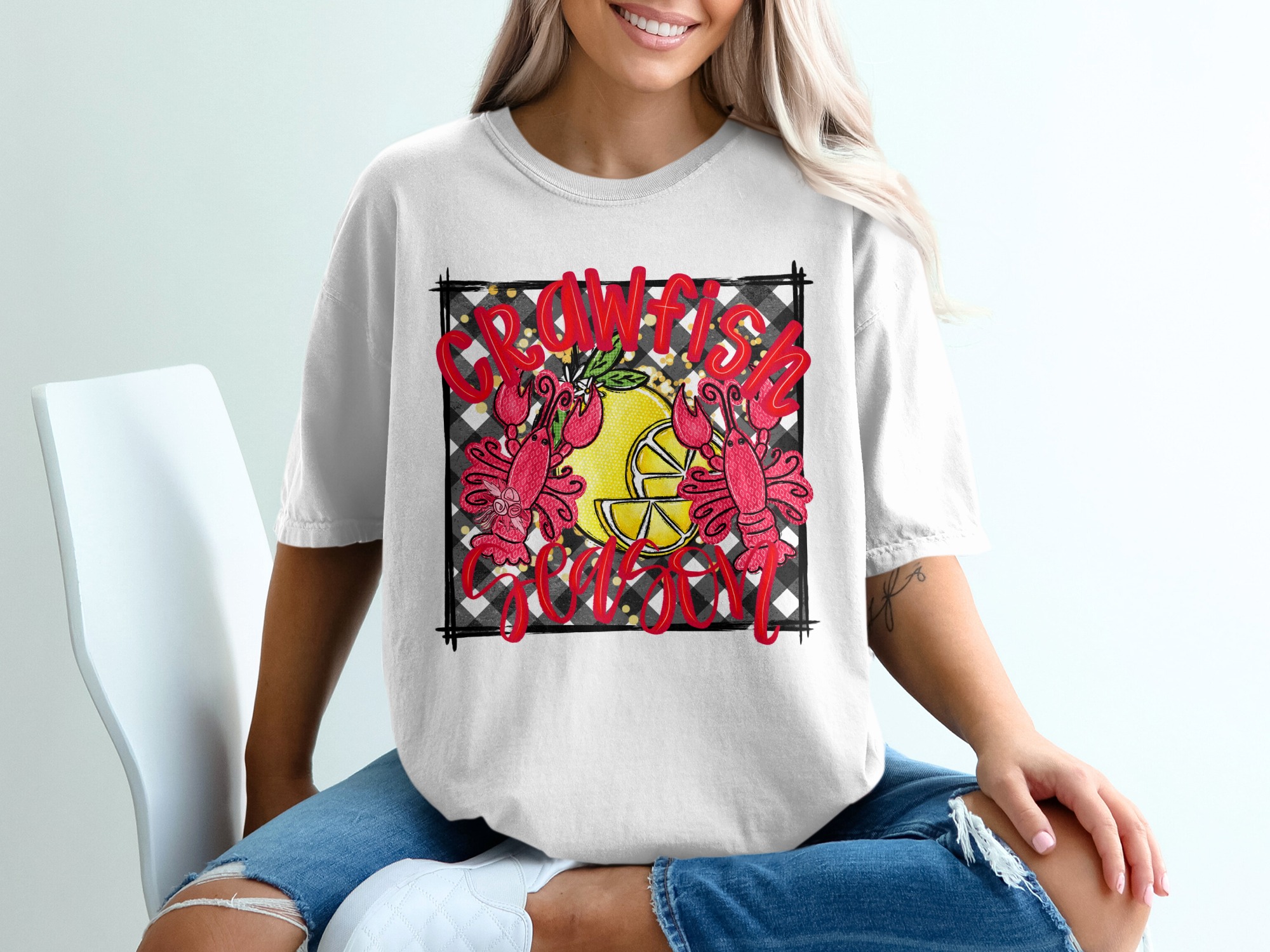 Crawfish Season T-Shirt, Louisiana Seafood, Southern Style, Mudbug Tee, Cajun Shirt, Summer T Shirt, Festival Shirt, Party Tee