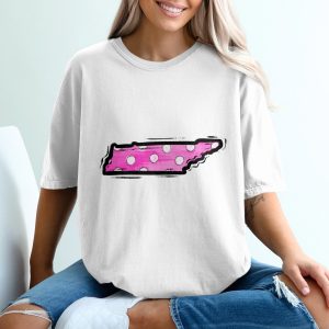 Tennessee T-Shirt, Polka Dot Design, State Pride, Southern Style, Trendy Tee, Gift for Tennesseeans, Cute State Shape T Shirt