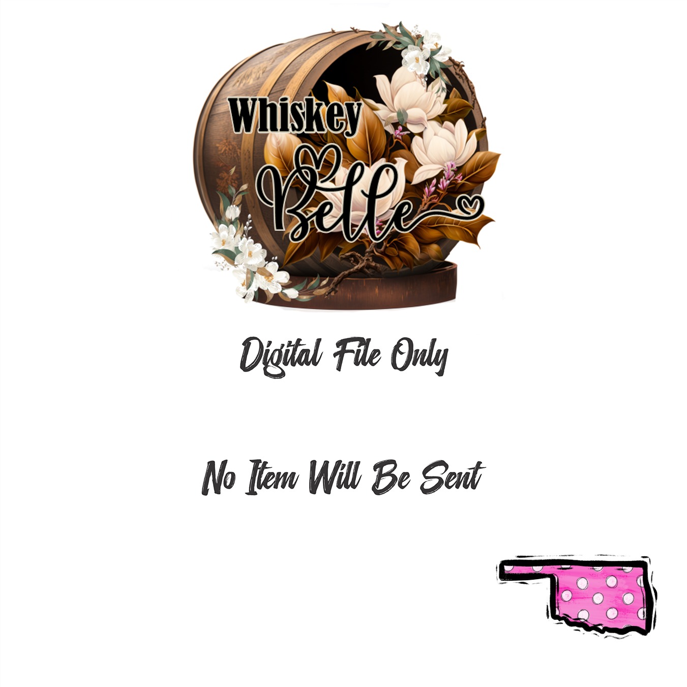 Oklahoma State Digital Download Sublimation, dtf, png, Pink Polka Dot Graphic, Instant Download, Shirt Design, Patriotic, usa, ok - Image 4