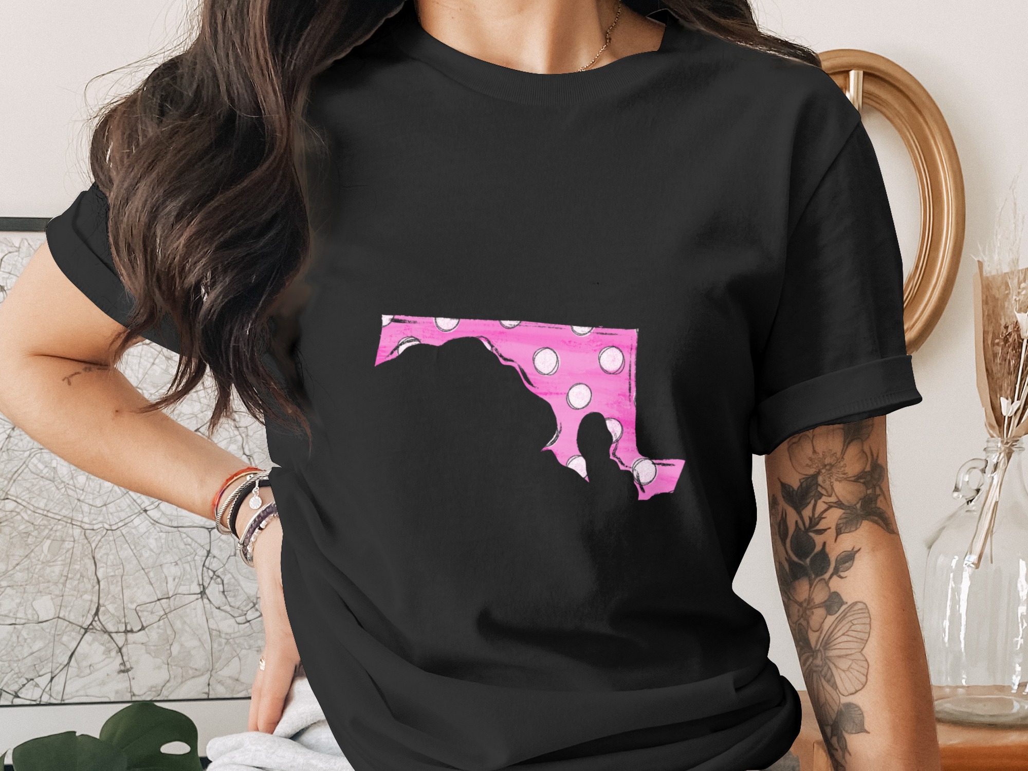 Maryland State Map Digital Download, Sublimation Design, DTF Print, PNG File, Polka Dot Maryland, MD Pride, Crafting, Digital Art - Image 3