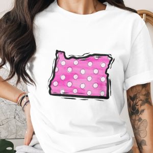 Oregon State, Pink Polka Dot Digital Download, Sublimation PNG, DTF, Trendy Design, State Pride, DIY Crafts, Instant Download, Unique